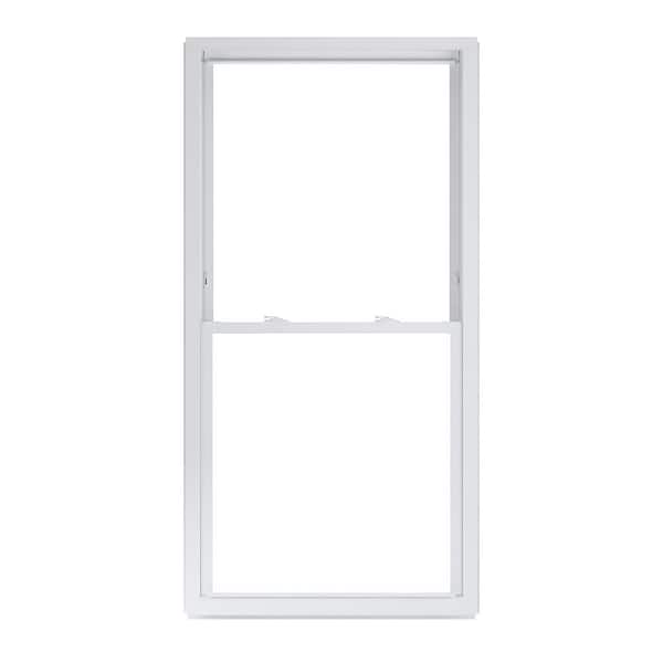 American Craftsman 33.75 in. x 65.25 in. 50 Series White Double Hung Low-E Argon Glass Vinyl Replacement Window, Screen Incl