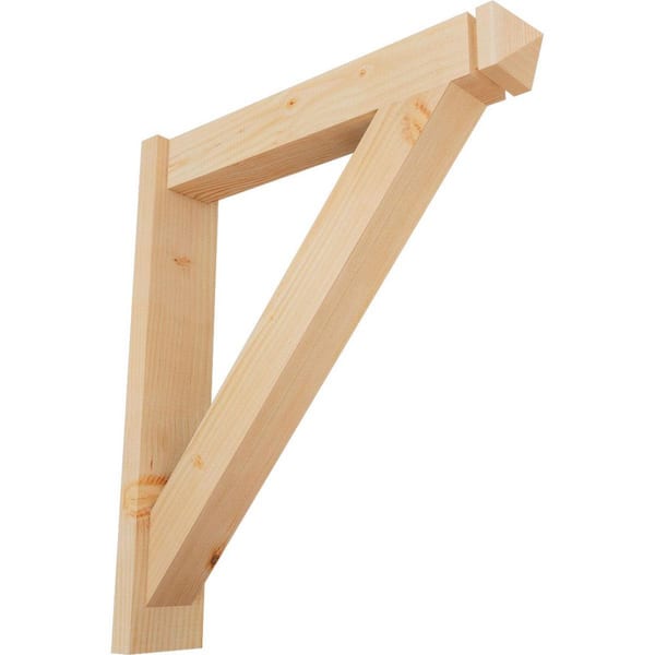 Ekena Millwork 6 in. x 32 in. x 28 in. Douglas Fir Traditional Arts and Crafts Smooth Outlooker