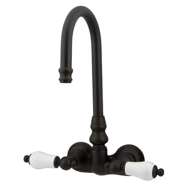 Kingston Brass Vintage 2-Handle Wall-Mount Clawfoot Tub Faucets in Oil Rubbed Bronze