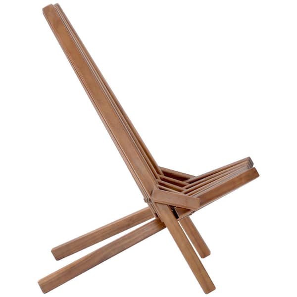 Afoxsos Folding Wood Chair, Easy to Store, Slanted Back