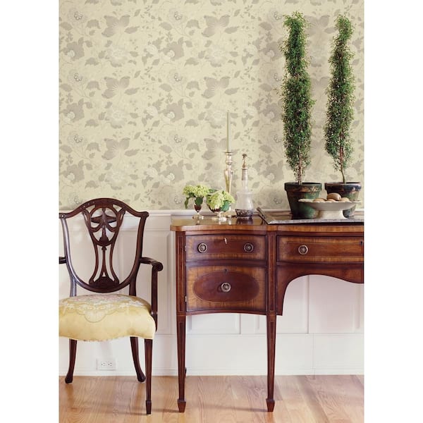 Vittoria Light Pink Floral Vinyl Wallpaper
