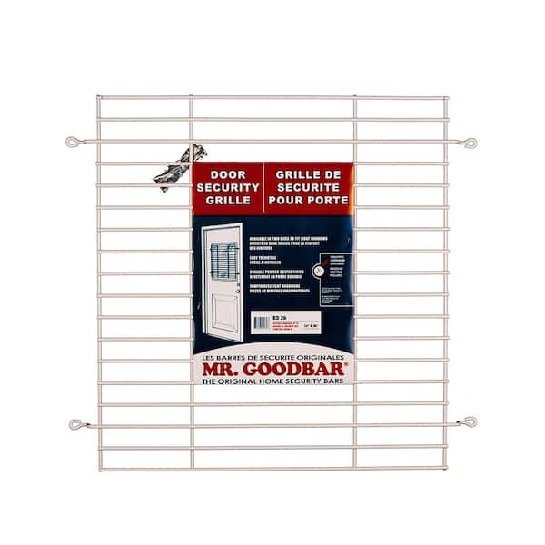 Mr. Goodbar 24 in. x 26 in. White Security Door Grille