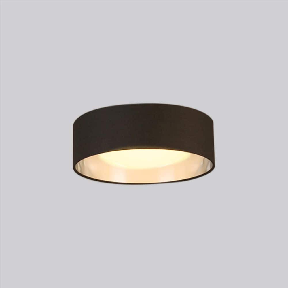 Orme 12'' Black and Nickel LED Flush Mount Ceiling Light