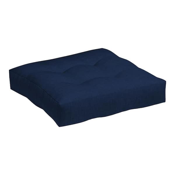 ARDEN SELECTIONS 24 x 24 Outdoor Plush Modern Tufted Deep Seat Cushion, Sapphire Blue Leala