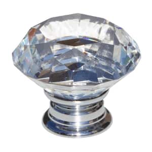 1-5/8 in. Dia Clear K9 Crystal Diamond Shape Cabinet Knob (10-Pack)
