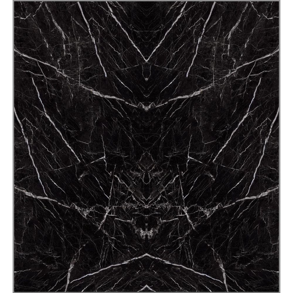 Titan 60" x 36" Black Glossy Marble Shower Wall Kit