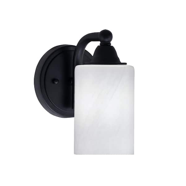 Unbranded Madison 4 in. 1-Light Matte Black Wall Sconce with Standard Shade