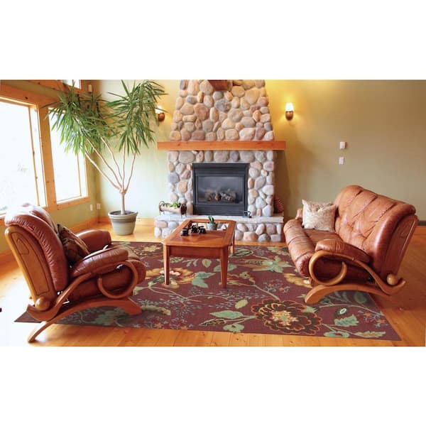 Vista Brick 5 ft. x 7 ft. Geometric Glam Area Rug