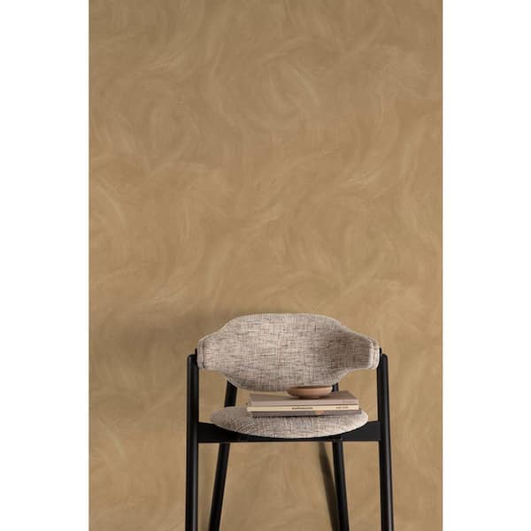 Creamy Caramel Faux Concrete Print Non Woven Non-Pasted Textured Wallpaper 57 sq. ft.