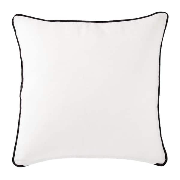 Ordella White/ Black Geometric Down Throw Pillow 22 inch