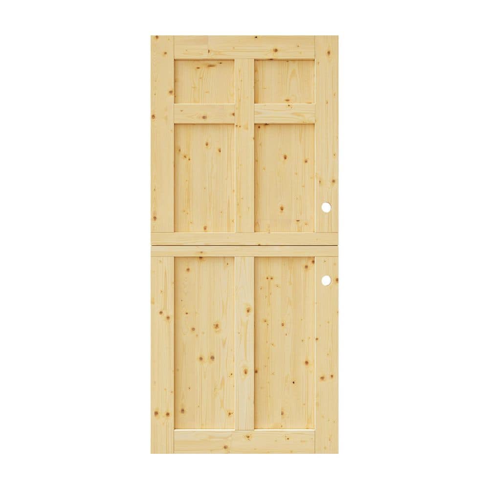 ARK DESIGN 36 in. x 80 in. Solid Pine Universal 6-Panel Unfinished
