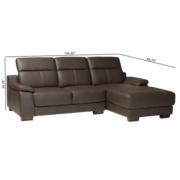 Baxton Studio Sectional Sofa Baci Living Room
