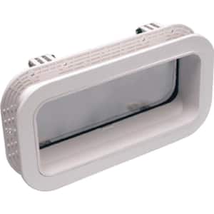 PO714-WC-10 Self-DRain. Opening Port-White with Clear Lens