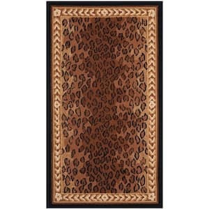 Chelsea Black/Brown Doormat 3 ft. x 5 ft. Animal Print Area Rug