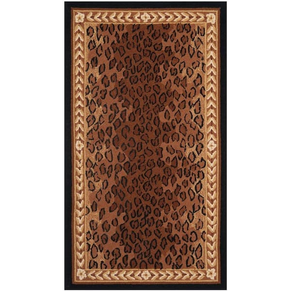 Chelsea Black/Brown Doormat 3 ft. x 5 ft. Animal Print Area Rug