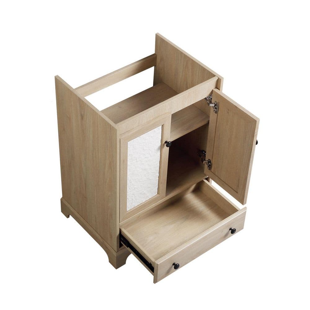 23.62 in. Bath Vanity Cabinet without TOP in Natural Wood Finish