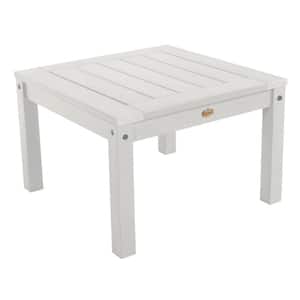 Adirondack White Square Recycled Plastic Outdoor Side Table