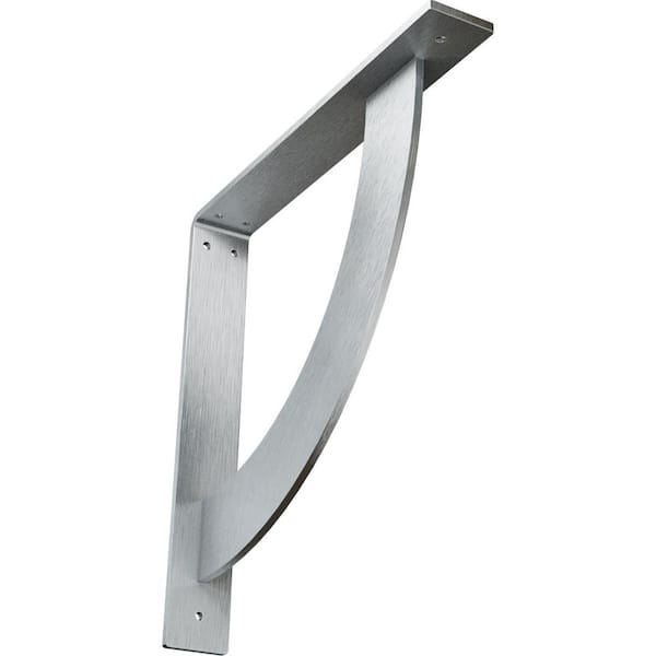 Ekena Millwork 14 in. x 2 in. x 14 in. Steel Unfinished Metal Bulwark Bracket