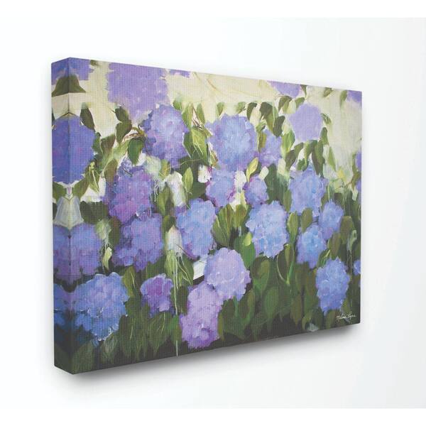 Stupell Industries 36 in. x 48 in. "Abstract Flower Field Landscape Blue Purple Painting" by Melissa Lyons Canvas Wall Art