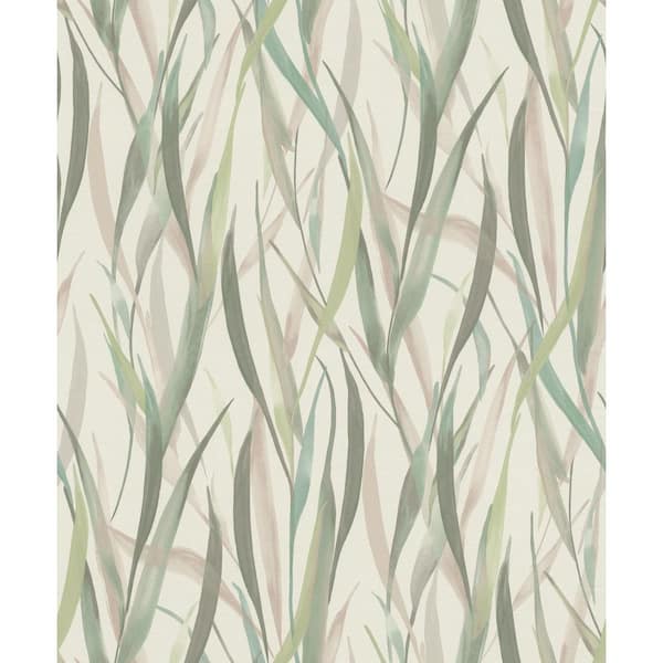 Sway Light Green Botanical Wallpaper Sample