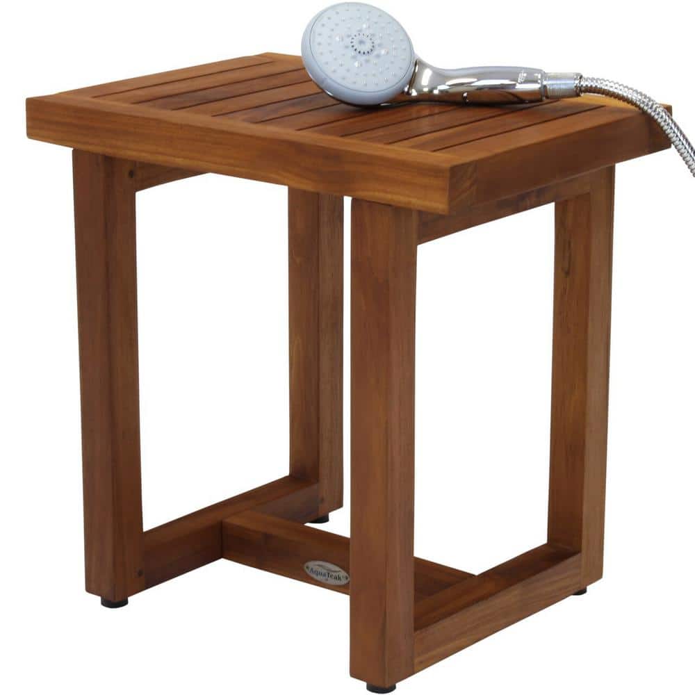 Eco-Friendly Teak Spa Shower Bench - 18" Indoor/Outdoor