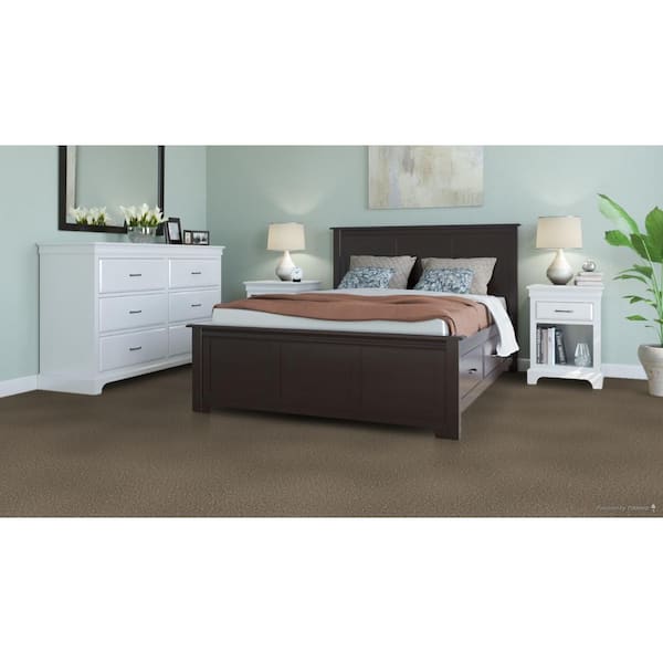 Brook Falls - Haven - Beige Residential 18 x 18 in. Peel and Stick Carpet Tile Square (22.5 sq. ft.)