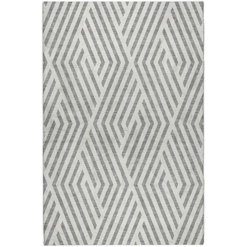 Addison Rugs Dream Shag Premium Machine Washable Abstract ADS550 Gray 9 ...