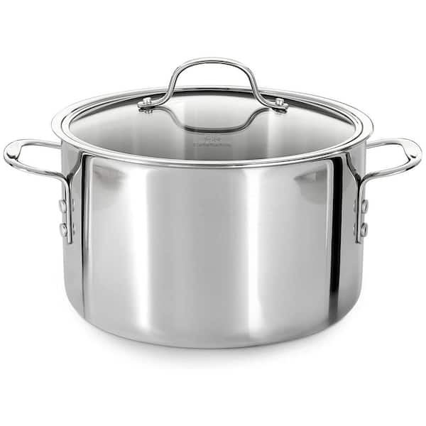 Calphalon 8-qt. Tri-Ply Stainless Steel Stock Pot with Lid and Aluminum Core