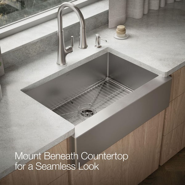 Strive 33-1/2 in. Undermount Single-Bowl Farmhouse Kitchen Sink