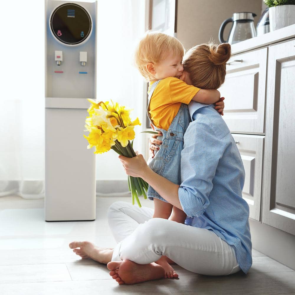 White Stainless Steel Hot and Cold Bottleless Water Dispenser