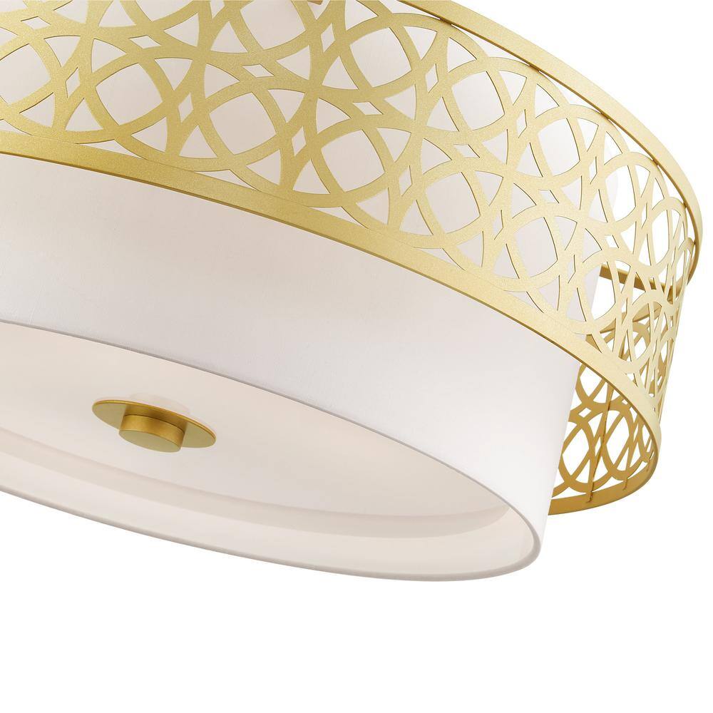 Calinda Soft Gold 5-Light Drum Pendant Chandelier