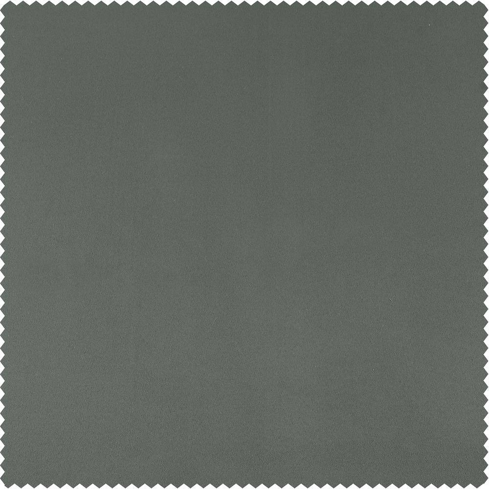 Neutral Grey Grommet Blackout Polyester Puddle Length Curtain