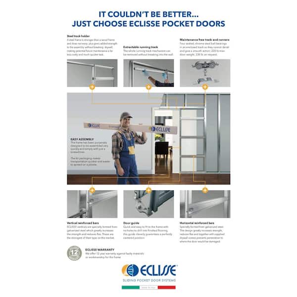 Eclisse Pocket Door Frame with Pocket Door Frame (For Common Size: 30-in x 80-in Door Slab)