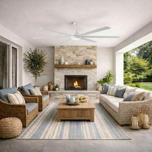Hampton Bay Tilden 100 in. Indoor/Outdoor Brushed Carbon Ceiling