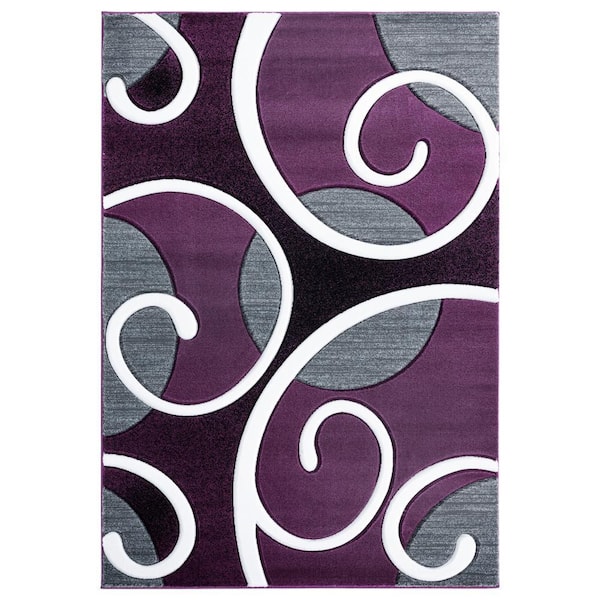 Bristol Riley Plum 7 ft 10 in. x 10 ft. 6 in. Area Rug