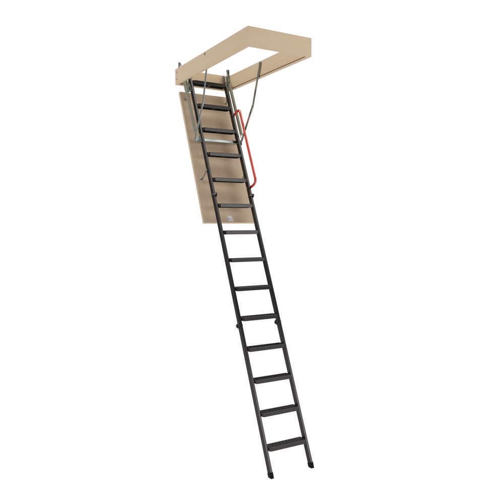 LMB 7 ft. 8 in. to 10 ft. 3 in. Insulated Steel Attic Ladder, 22.5 in. x 54 in. with 375lbs. Load Capacity price history on PriceWatchPro