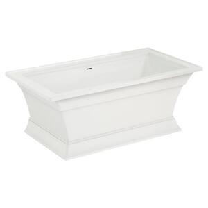 Town Square S 68 in. 36 in. Soaking Bathtub with Center Hand Drain in White