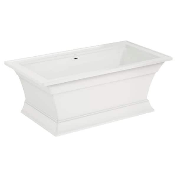 Town Square S 68 in. x 36 in. Soaking Bathtub with Center Drain in White