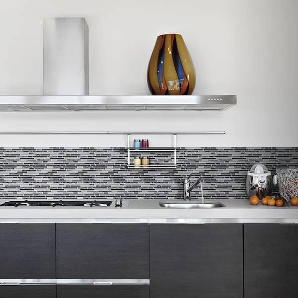 Jeffrey Court Waves Of Grey Silver 11, Home Depot Wall Glass Tile