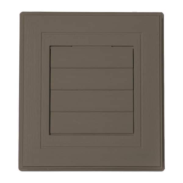 Novik 7.13 in. x 7.88 in. Dryer Vent Block in Sable Brown (Overall Dimensions 7.63 in. x 8.44 in. x 1.38 in.)