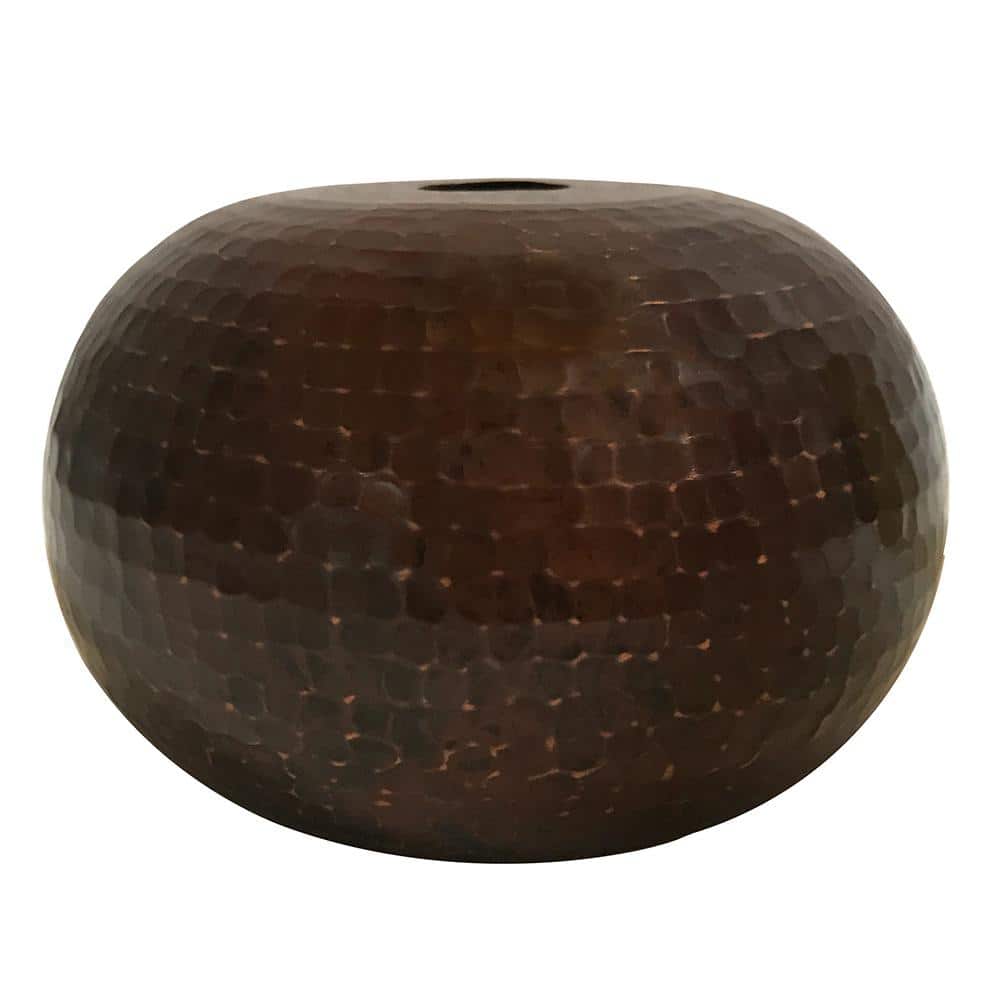 Hammered Copper 7-inch Globe Pendant Light Shade in Oil Rubbed Bronze
