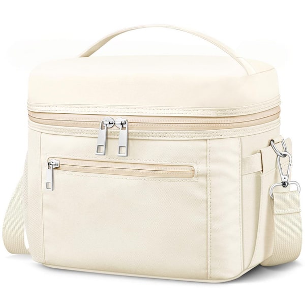 Insulated Leak-Proof Lunch Bag Cooler with Adjustable Strap and Multi-Pocket Storage