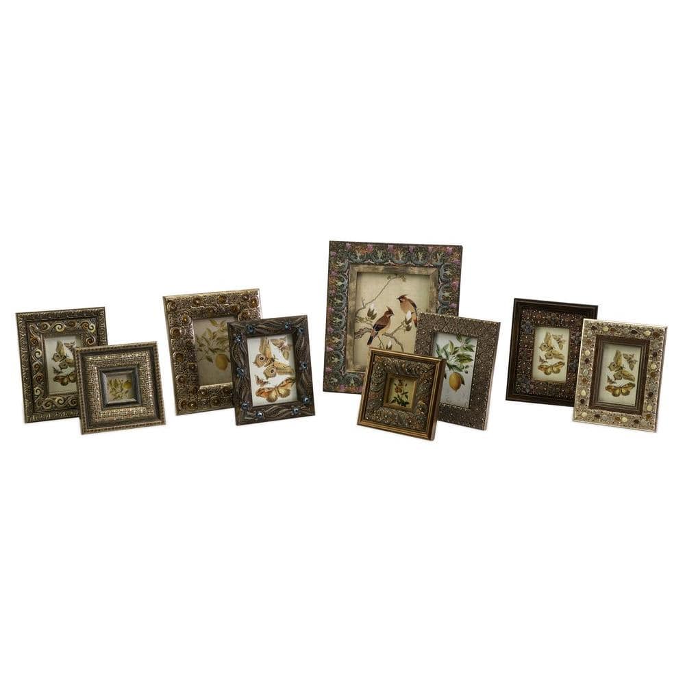 Lenor 1-Opening 5 in. x 7 in. Multicolored Picture Frames (Set of 9)