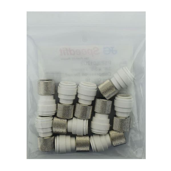 JG Speedfit 3/8 in. Plastic Push-to-Connect Female Compression Connector  Fitting (10-Pack) PSEI6012U9-US - The Home Depot