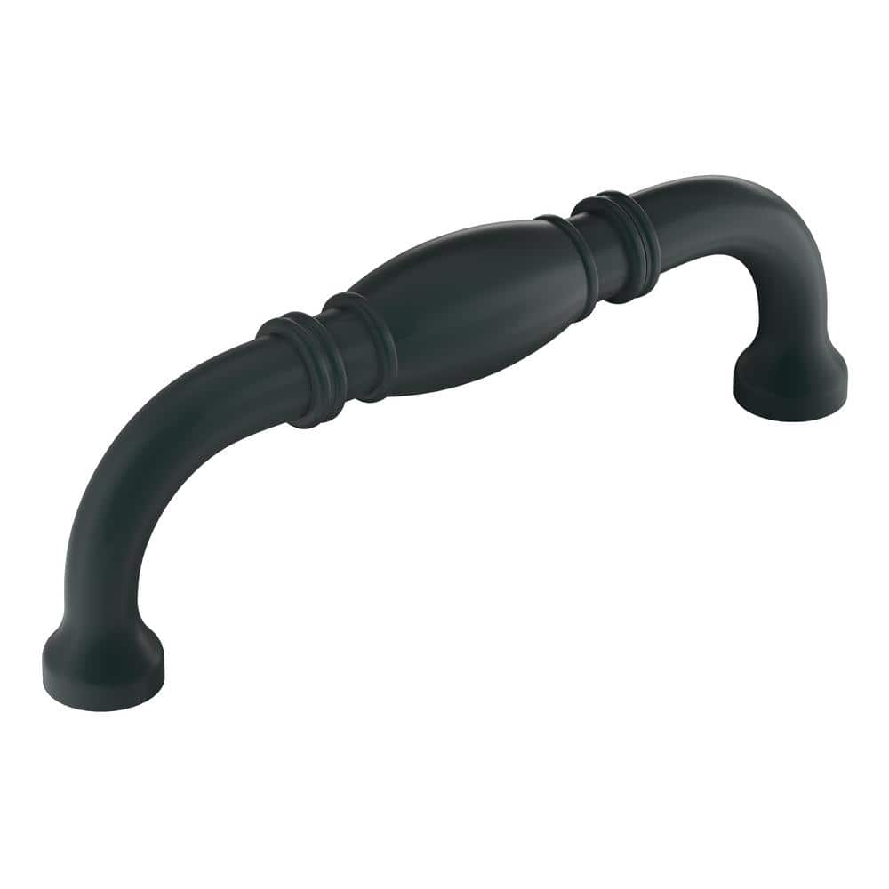 Granby 3-3/4 in. (96mm) Traditional Matte Black Arch Cabinet Pull