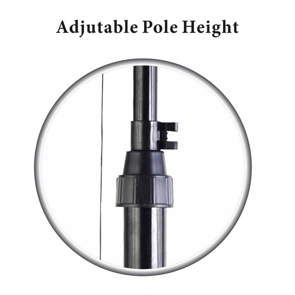 Black Metal Electric Infrared Standing Patio Heater