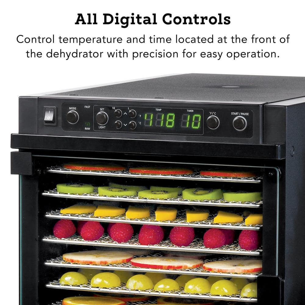Sedona Express 11-Tray Black Stainless Steel Food Dehydrator