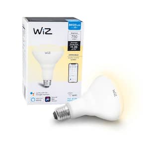 72-Watt Equivalent BR30 Dimmable Wi-Fi Connected Smart LED Light Bulb Warm White (4-Pack)