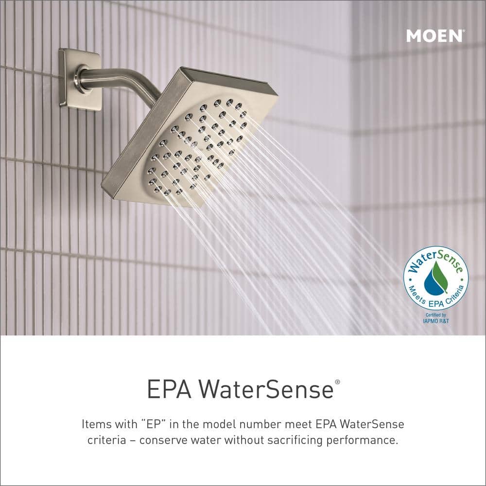 Brushed Nickel Adjustable Handheld Shower Head with Slide Bar