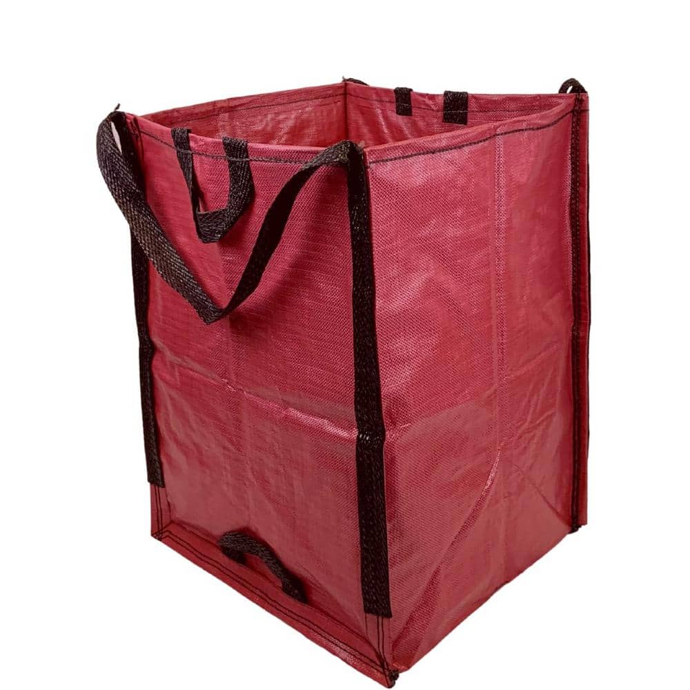 DURASACK 48 Gal. Red Outdoor Polypropylene Reusable Lawn and Leaf Bag